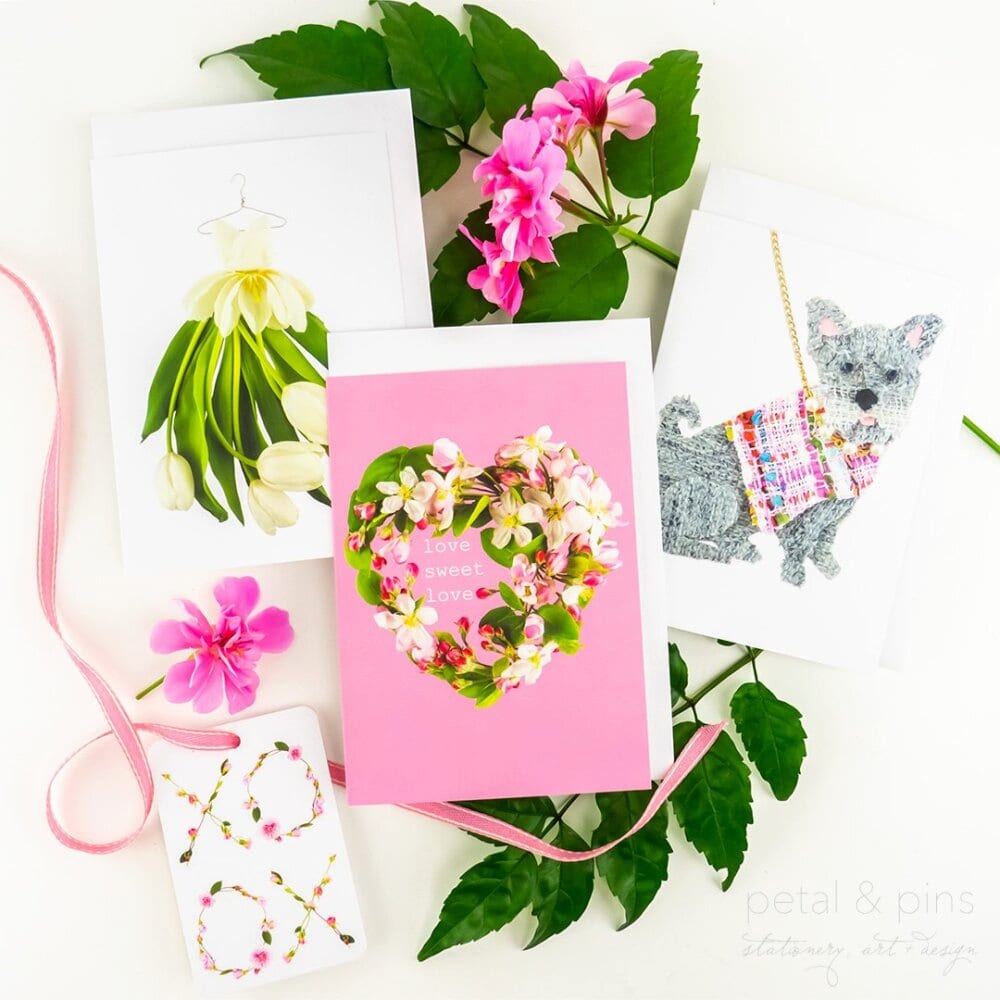 Petal & Pins Greeting Card